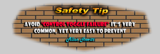 Safety Tip - Avoid control toggle failure
